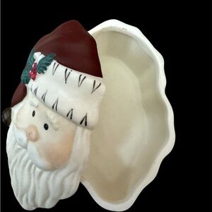 Santa Claus Ceramic Vintage Trinket Dish from 1998